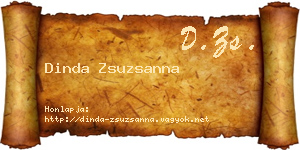Dinda Zsuzsanna névjegykártya